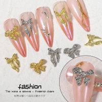 [COD] butterfly combined with gold new manicure crystal bell three-dimensional luxury shiny nail decoration