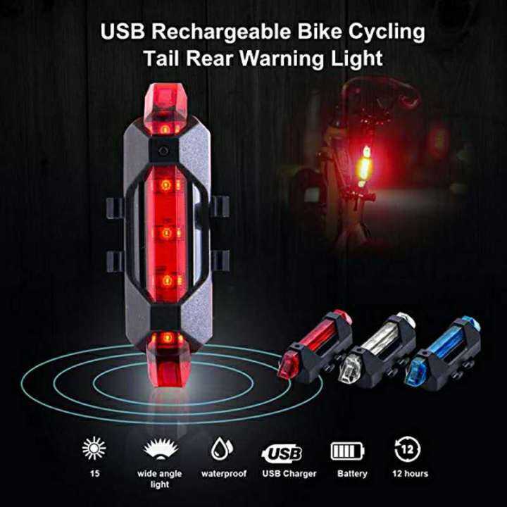 rechargeable led bike tail lamp