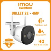 [Voucher 120K] Camera Wifi Imou Bullet 2E (4MP) I 4 chế độ màu ban đêm I Chống nước IP67 I Phát hiện con người I Bảo hành 2 năm