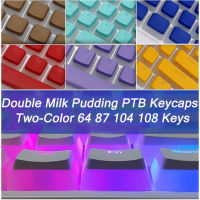 Pudding PBT Keycaps Mechanical Keyboard Double Shot Skin Milk 104 108 Keys Set RGB Backlight OEM Profile Keycaps Gamer Mx Switch