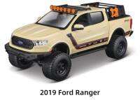 2019 Ford Ranger Lariat FX4 Pickup Truck Sand Tan with Stripes 1:27  โมเดลรถยนต์ ของเล่น ของสะสม แบบจำลองรถ (เก็บคูปองส่งฟรี หรือเก็บคูปองใช้ส่วนลดค่าจัดส่งได้ค่ะ)