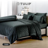 (New)TULIP ชุดเครื่องนอน ผ้าปูที่นอน ผ้าห่มนวม รุ่น Micro Jacquard ทอลายนูนบนเนื้อผ้าสีพื้น TJ003 สัมผัสถึงความเรียบ หรู