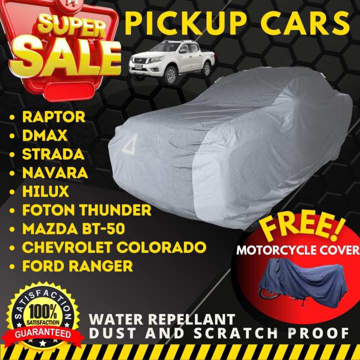 CAR COVER PICK UP CARS WATER REPELLANT FREE MOTOR COVER NAVARRA HI LUX ...