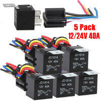 [ส่งฟรี] 12 V/24 V 40 A รีเลย์กันน้ำและสายรัดหนัก5-Pin รีเลย์รถยนต์ SPDT