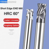 ▩☊♟ Carbide Tungsten Steel Milling Cutter Short-edged 4 Flute end mill 3 Flute Aluminum Milling Cutter CNC Maching Milling Tools 60°