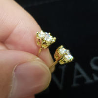 OEVAS Real 1 Carat D Color Moissanite Stud Earrings 18K Gold Color 100 925 Sterling Wedding Party Sparkling Bridal Fine Jewelry