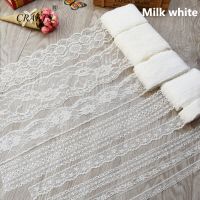 [HOT!] Global Hot Sale 10 yards beautiful milk white lace ribbon European lace fabric lace sew embroidery dress accessories