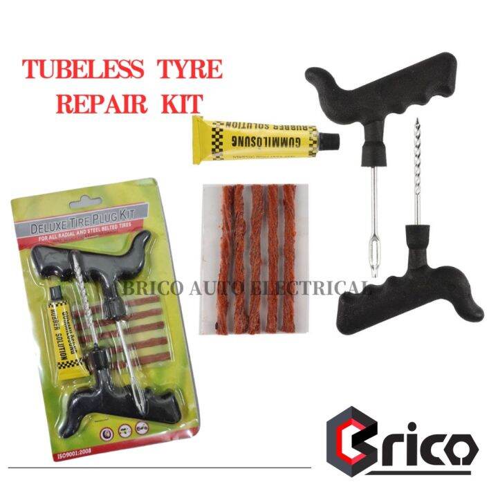 ♟Car Tubeless Tyre Puncture Repair Kit Set Penampal Tayar Tubeless