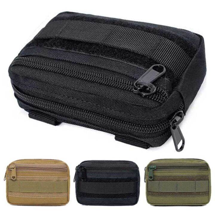 Double Layer EDC Pack Men Molle Waist Belt Nylon Hip Pouch Fanny