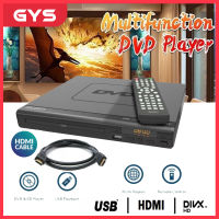 เครื่องเล่นดีวีดี เครื่องเล่นแผ่น เครื่องเล่น DVD / VCD / CD / USB 1080P เครื่องเล่นMp3 RW+HDMI เครื่องเล่นวิดีโอพร้อมสาย HD และช่องต่อไมโครโฟน เครื่องเล่นซีดี