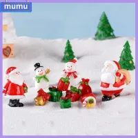 MUMU 1PC บอนไซ สวนนางฟ้า บ้านตุ๊กตา ภูมิทัศน์ขนาดเล็ก เครื่องประดับคริสต์มาส มินิซานตาคลอส ตุ๊กตาหิมะ ของตกแต่งวันคริสต์มาส