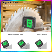 90องศาระดับดิจิตอลกล่องไม้โปรแทรกเตอร์มุม Finder เอียงวัด Inclinometer ที่มีแม่เหล็กตามแสงไฟ