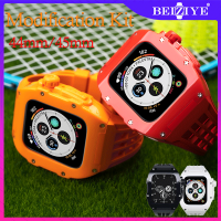 สายนาฬิกา สำหรับ Apple Watch Series 8 7 6 5 SE สาย for i watch band 45MM 44MM ยางสาย พร้อมเคส PC เคส Modification Kit อุปกรณ์เสริมสม