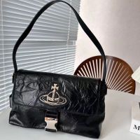 2023 VivienneˉWestwoodˉsummer new niche design with premium feel layer cowhide fashion single shoulder underarm bag