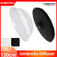 AMBITFUL 105cm 130cm 160cm Umbrella Diffuser Cloth White Transparent Black Reflector Parabolic Umbrella Cover For Photography