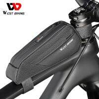 2023❖ WEST BIKING Portable Bicycle Front Frame Bag Lightweight Mini Top Tube Bag 3D Shape Support Aero Cycling Bags Bike Accessories