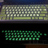 【cw】Russian Letters Ultrabright Fluorescence Luminous Keyboard Sticker W8ED 【hot】 1