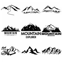 【CC】 Car Sticker Accessories Stickers Motorcycle Mountain Landscape Exterior Parts and Products Stylish