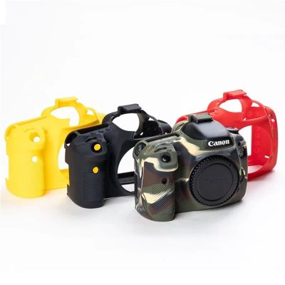 เครื่องกระเป๋าเคสใส่กล้องเกราะซิลิโคนแบบนิ่มผิวสำหรับ Canon EOS R10 R7 RP R6 R 7D 77D 600D 650D 700D ผิวหนังของร่างกายที่ป้องกัน DSLR