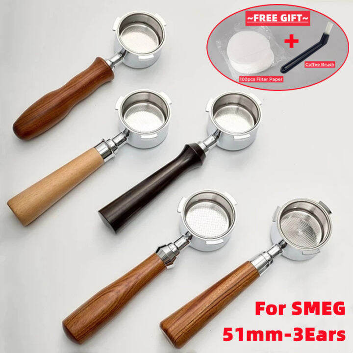 51mm Coffee Machine Filter Holder Bottomless Portafilter with 3 Nails