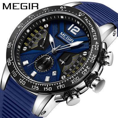 Hot Sale Megir Mens Watch Multifunctional Chronograph Waterproof Fashion Sport Quartz Watch 2106G