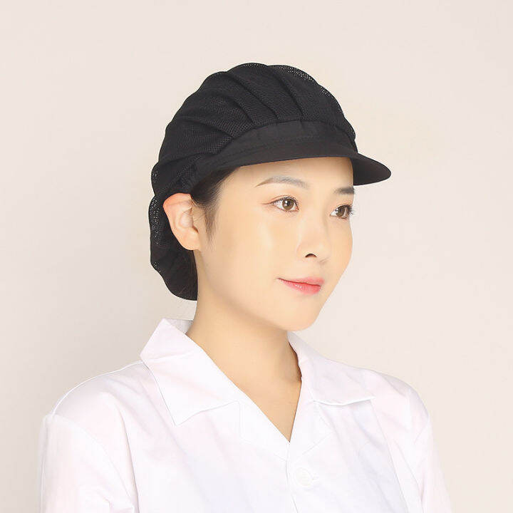 Waiter Mesh Hat Unisex Chef Hat Elastic Breathable Sanitary Dust Cap