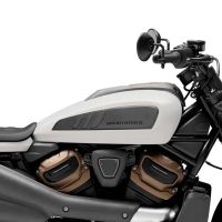 แผ่นถังน้ำมันด้านข้างสำหรับ Sportster S 1250 RH1250 RH 1250 2021สติกเกอร์ปลอกปกป้องเข่าถังสติกเกอร์รูปลอกแผ่นกันกระแทกที่ยึดเข่า