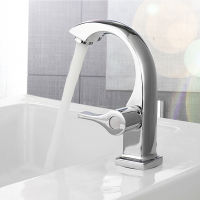 Chrome-plated Bathroom Faucet Single Hole Spout Kitchen Sink Faucet Faucet Flow Nozzle Cold Water Faucet Bathroom Faucet