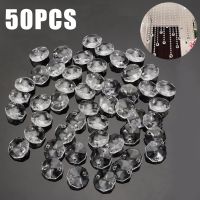 hotx【DT】 New 14mm 50PCS Luster Glass Octagonal Beads Chandelier Parts Pendant Lighting