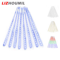 LIZHOUMIL สายไฟ LED ไฟตกแต่งคริสต์มาสกลางแจ้งกันน้ำสำหรับสวนปาร์ตี้งานแต่งงานวันหยุดอุปกรณ์ประดับต้นไม้ปลั๊กเสียบแบบสายฝนฝนดาวตก