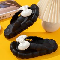 Fashion Butterfly-knot Decorative Flip Flop Womens Slides Fashion Platform Soft Non-Slip Sandals New Indoor Bathroom Slippers