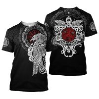 (in stock) Viking Odin Fenrir Wolf Tattoo2022 Summer Fashion T-shirt 3D Print Mens Casual Short Sleeve T-shirt (free nick name and logo)