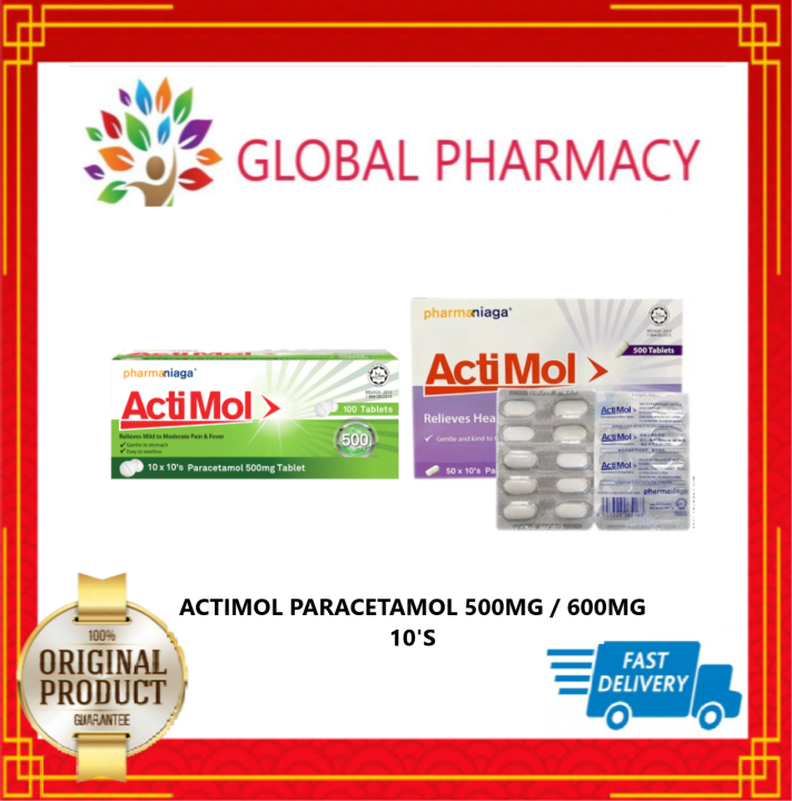 ACTIMOL PARACETAMOL 500MG / 650MG (10'Tab) READY STOCKK | Lazada