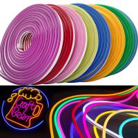 1~5M 12V Led Neon Light Strip SMD 2835 120LEDs/M IP67 Waterproof DIY Neon Sign Led Tape for Holiday Party Light Bar Shape Decora Bulbs  LEDs HIDs