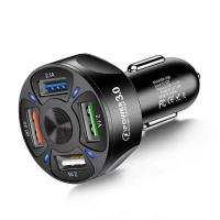 7A Fast Charge High Current Car Charger 4USB One for Four Multifunction Car Charger 12-24V Universal