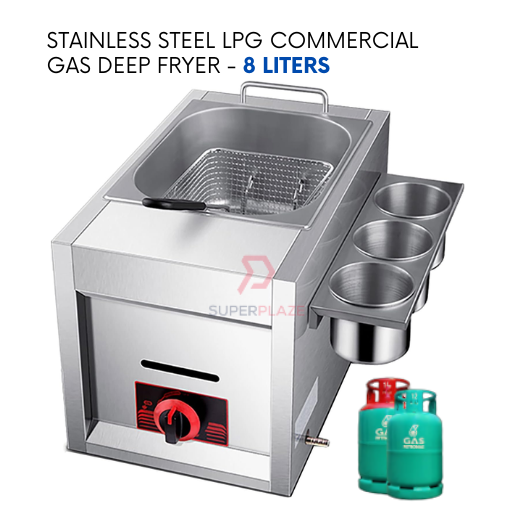 8 Liters Stove LPG Commercial Gas Deep Fryer Western Fast Food Fryer Tempura Stove Lazada