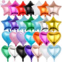 TEQIN 50pcs 18 Inch Balloon Five-pointed Star Heart Shaped Aluminum Film Balloon Decoration For Birthday Wedding Party