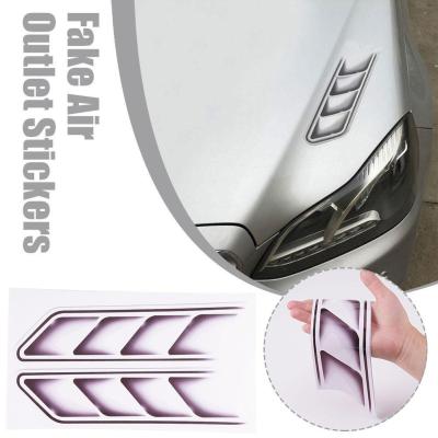 3D Stereo Car Stickers Fake Air Outlet Sticker Anti-Scratch Stickers Simulation Outlet Decal Accessories Sticker L3J2
