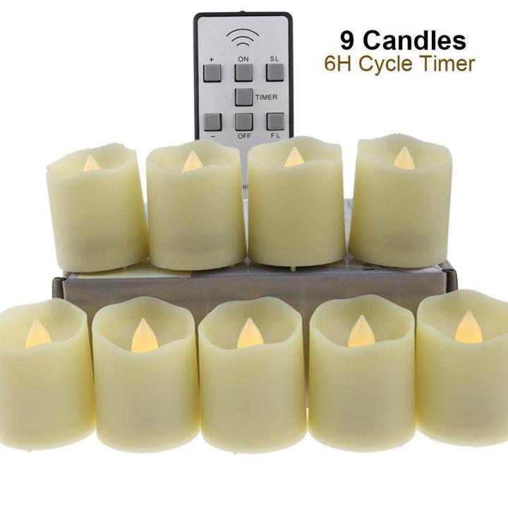 6/9/12Pcs Flameless Candles Battery Operated Tea Candles with Remote LED  Votive