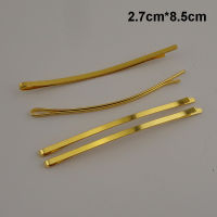 40PCS 8.5CM Silver Golden Black Plain Arched flat Metal Bobby Pins Hair Slides for Women Long Hair Clips