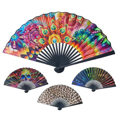 Folding Hand Fan Bamboo Vintage Handheld Folding Fans Party Favor Home Decor Accessories For Dance Parties Wall Decorations