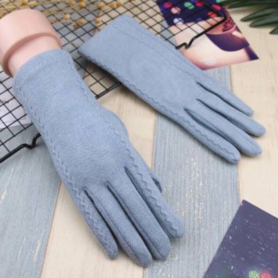 Fashion elegant cashmere wool touch screen gloves winter women 39;s high grade wool outdoor riding windproof warm gloves D89