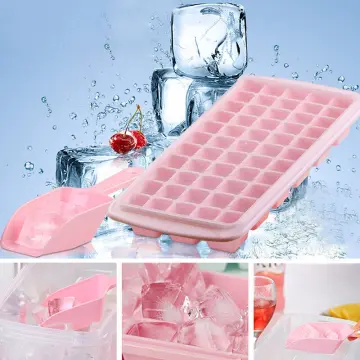 Ice Cube Tray With Lid and Bin, 36 Mini Nuggets Ice Tray For Freezer, Comes with Ice Container, Scoop and Cover