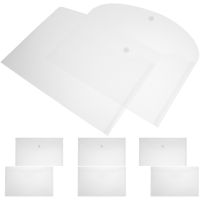 ▨﹍☬ 8 Pcs Office Bag Practical File Folders Organizer Plastic File Folder Plastic Envelopes Transparent Holder Receipt Document