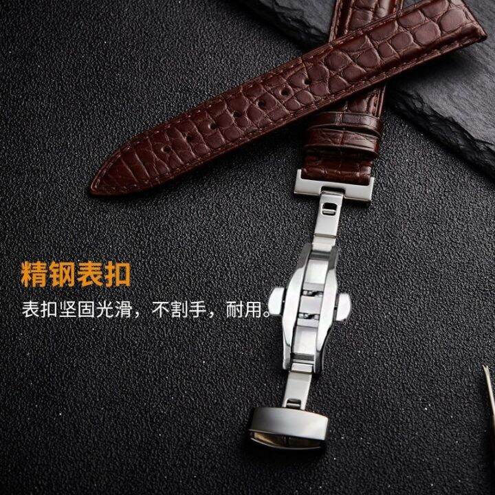 original-top-layer-crocodile-leather-belt-round-grain-strap-men-and-women-butterfly-buckle-pin-watch-chain-mens-high-end