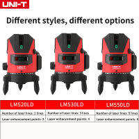 LM550LD LM530LD LM520LD ชั้น UNI-T 2/สถาปัตยกรรม3/5/งานช่างไม้/เครื่องตกแต่งแบบไขว้360ปรับระดับด้วยตัวเองเครื่องมือวัดแบบหมุนได้3D สีเขียวในร่มและกลางแจ้ง