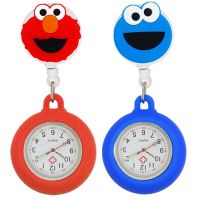 【CW】✲卐۩  Retractable Smile Cartoon Biscuit Fruit Pattern Jelly Doctor Watches Hospital Badge Reel Gifts Clip