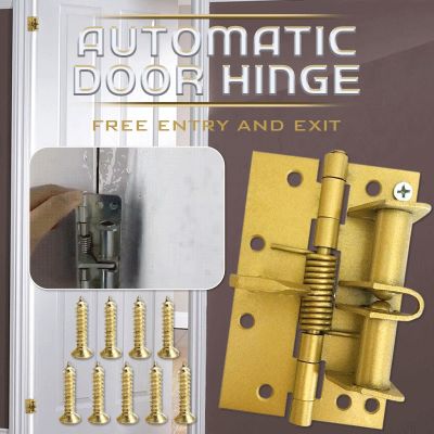 ✒☒ Door Hinge Spring Positioning Hinge Door Closer Aluminium Alloy Cupboard Cabinet Kitchen Automatic Door Closing Springback Hinge