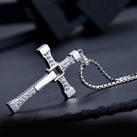 Fast and Furious Hard Gas Actor Hip Hop Dominic Toretto Cross Necklace Pendant for Men Friend Gift Fashion Jewelry