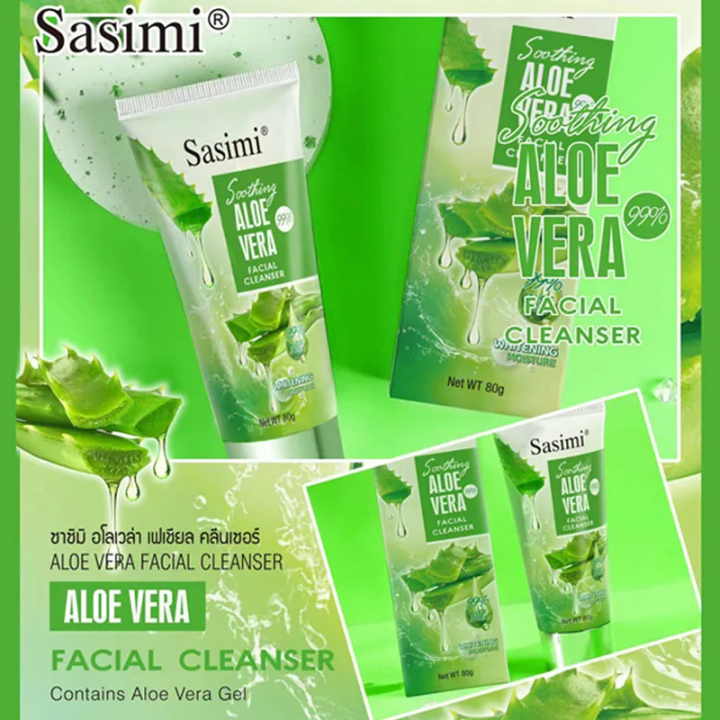 [ORIGINAL] Sasimi Soothing ALOE VERA Facial Cleanser For Sensitive Skin